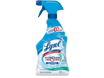 Lysol Hydrogen Peroxide Bathroom Cleaner Spray, Cool Spring Breeze, 32 fl oz/946 mL
