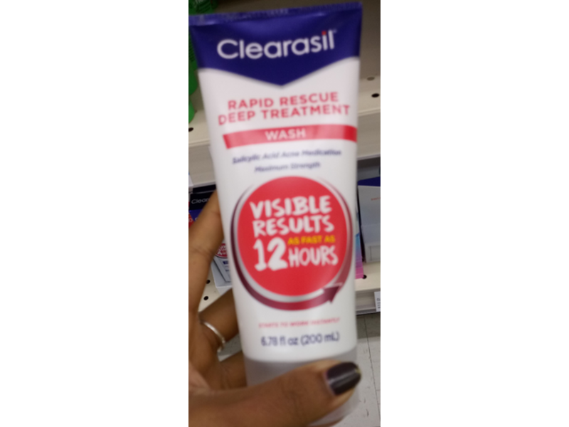 Clearasil Rapid Rescue Deep Treatment Wash, 6.78 fl oz/200 mL