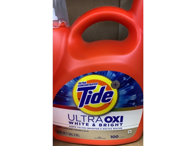 Tide+ UtraOxi White & Bright Liquid Laundry Detergent, 100 Loads, 128 fl oz/3.78 L