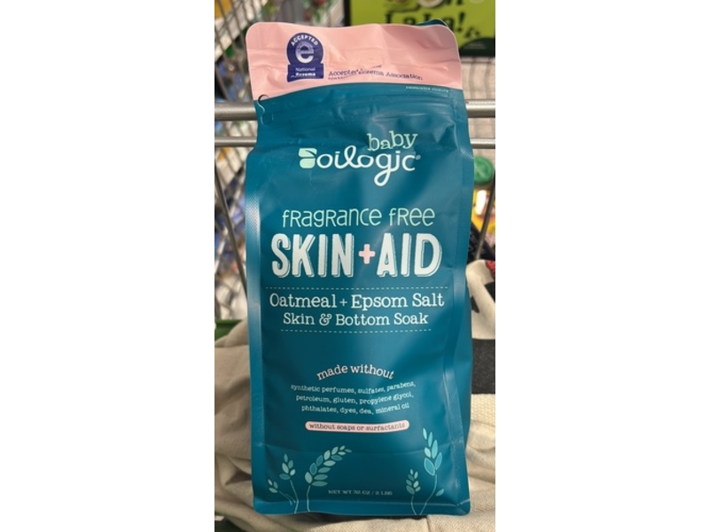 Oilogic Baby Skin + Aid Skin & Bottom Soak, Oatmeal + Epsom Salt, 32 oz