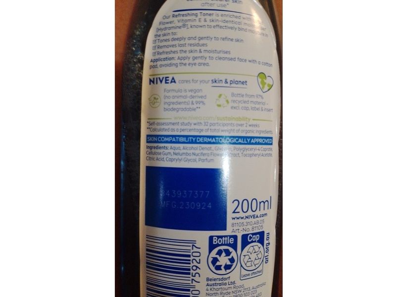 Nivea Toner Refreshing, 200 mL