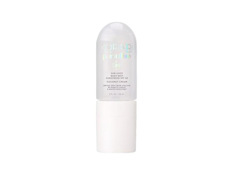 Kopari Paradiso Sun Juice Body Mist, Coconut Cream SPF 30, 2 fl oz/60 mL