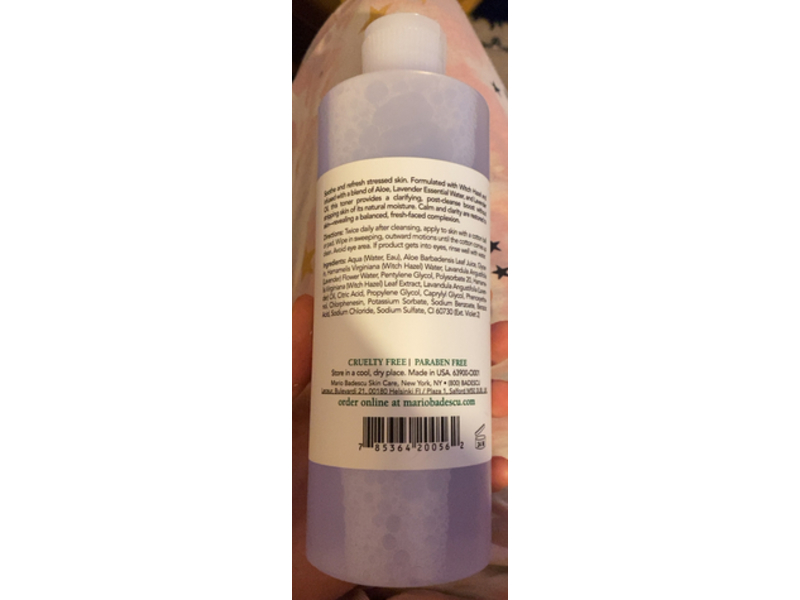 Mario Badescu Skin Care Witch Hazel & Lavender Toner, 16 fl oz/472 mL