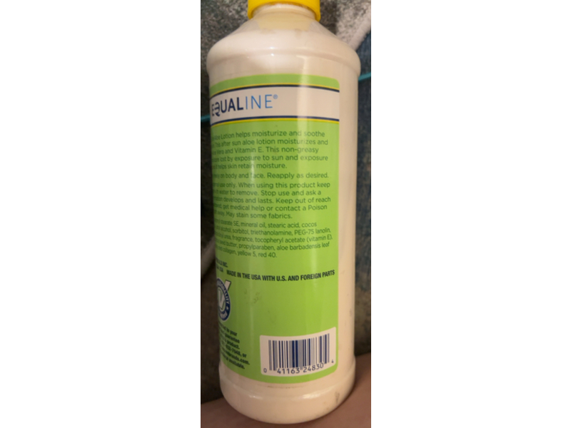 Equaline After Sun Lotion, Pure Aloe Vera, 16 fl oz/473 mL