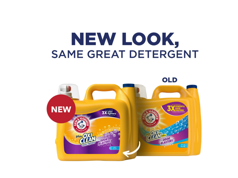 Arm & Hammer OxiClean with Odor Blasters Liquid Laundry Detergent, Fresh Burst, 128 Loads, 201.6 fl oz/5.96 L