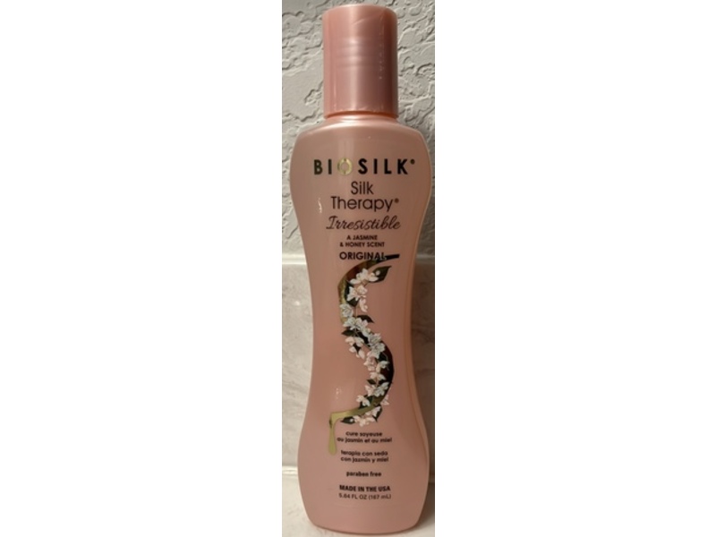 BioSilk Silk Therapy Irresistible Leave-in Treatment, Jasmine & Honey Scent, 5.64 fl oz/167 mL