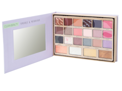 Clean Beauty Smoke & Mirrors Eye & Face Makeup Palette, Flawless By Nature, 22 Count