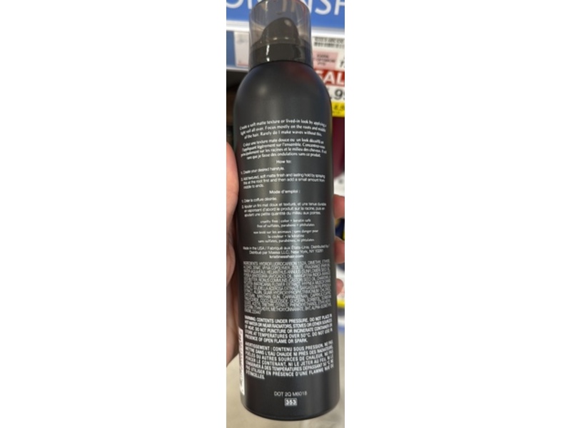 Kristin Ess Hair Dry Finish Working Texture Spray, 7 oz/250 mL