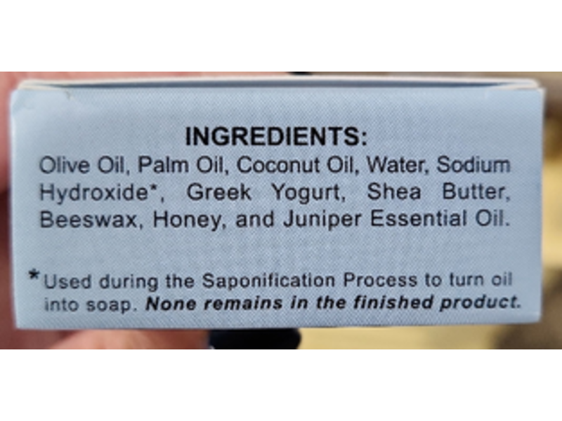 Bessential My Big Fat Greek Soap, Juniper, Honey & Yogurt, 5 oz/141 g