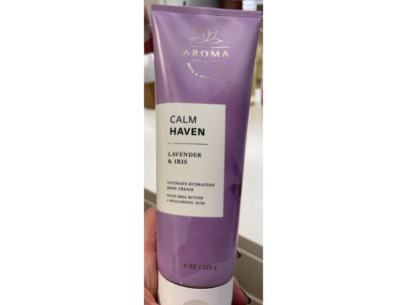 Bath & Body Works Aroma Calm Haven Ultimate Hydration Body Cream, Lavender & Iris, 8 oz/226 g
