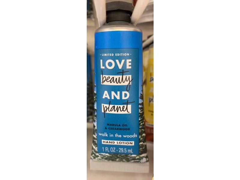 Love Beauty & Planet Walk In the Woods Hand Lotion, Marula Oil & Cedarwood, 1 fl oz/29.5 mL