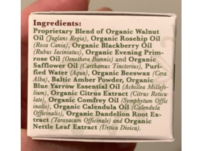 Sanre Organic Skinfood Amber Rose Soothing Facial Cream, 1.1 oz/33 mL