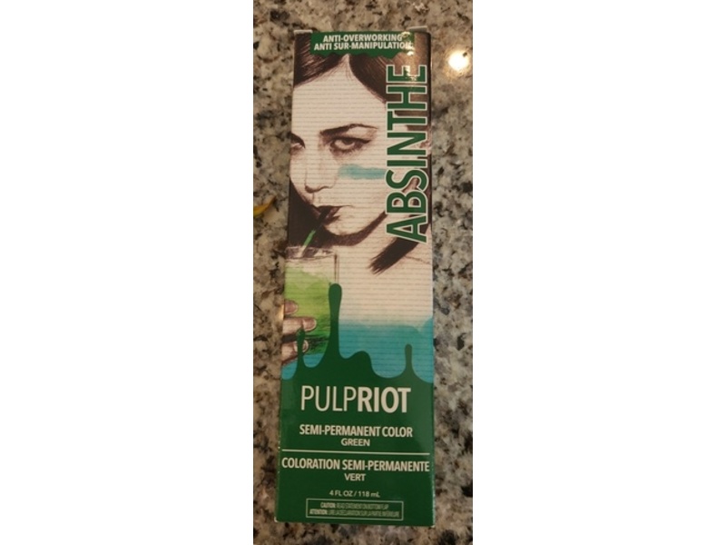 Pulp Riot Absinthe Semi Permanent Hair Color, Emerald Green, 4 oz/118 mL