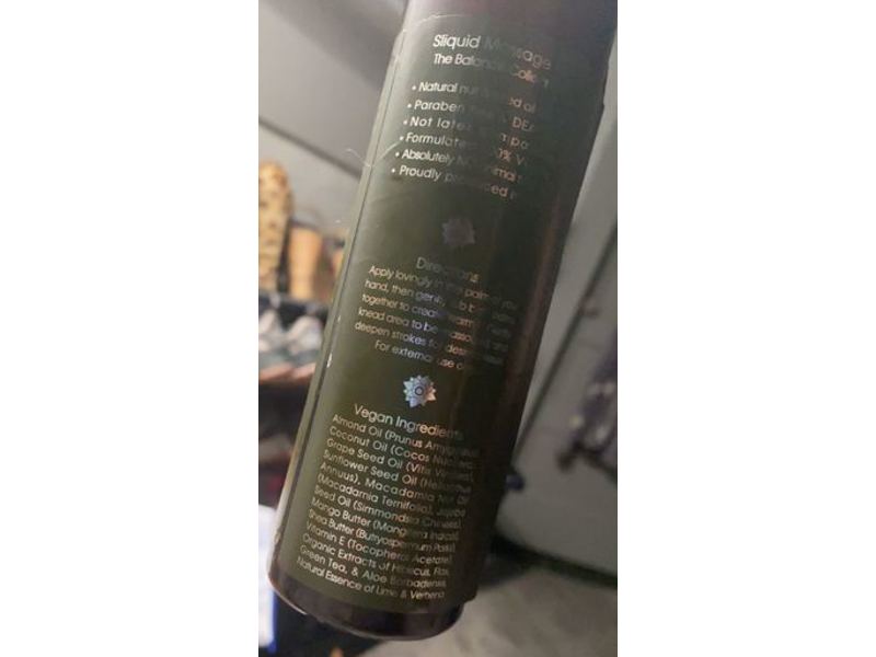 Sliquid Balance Sensual Massage Oil, Tranquility, 8.5 fl oz / 255 ml