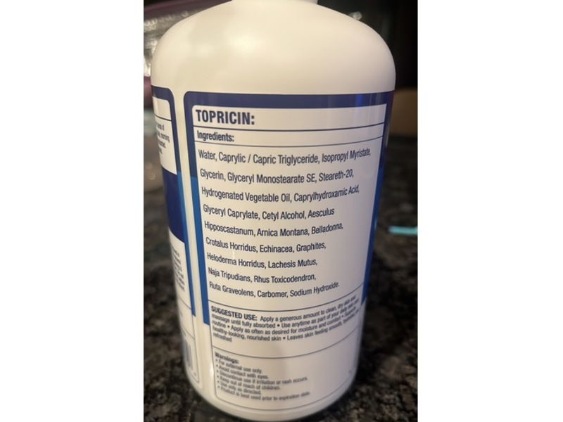 Topricin Classic Cream, 32 fl oz/960 mL