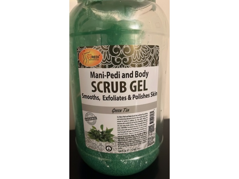 Spa Redi Mani-Pedi & Body Scrub Gel, Green Tea, 128 fl oz/3785 mL