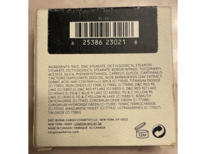 Cargo Cosmetics Powder Blush, Cannes, 0.31 oz/8.9 g