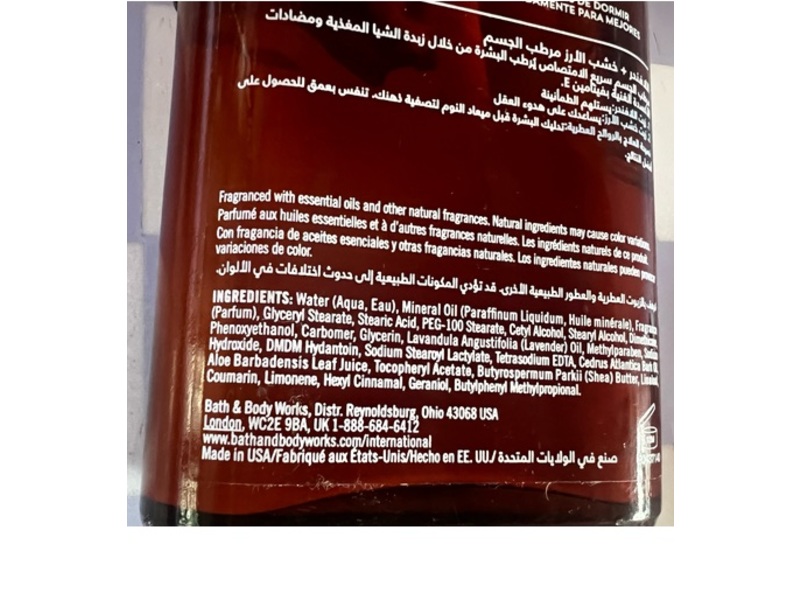 Bath & Body Works Aromatherapy Sleep Body Lotion, Lavender + Cedarwood, 6.5 fl oz/192 mL