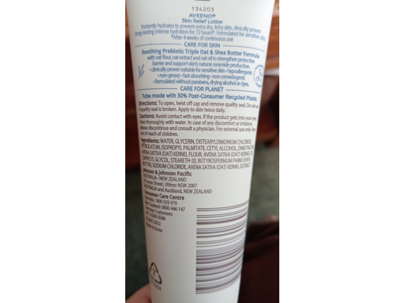 Aveeno Skin Relief Lotion, Prebiotic Triple Oat, 71 mL