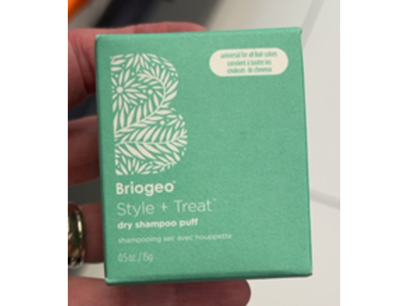 Briogeo Style & Treat Dry Shampoo Puff, Translucent, 0.5 oz/15 g
