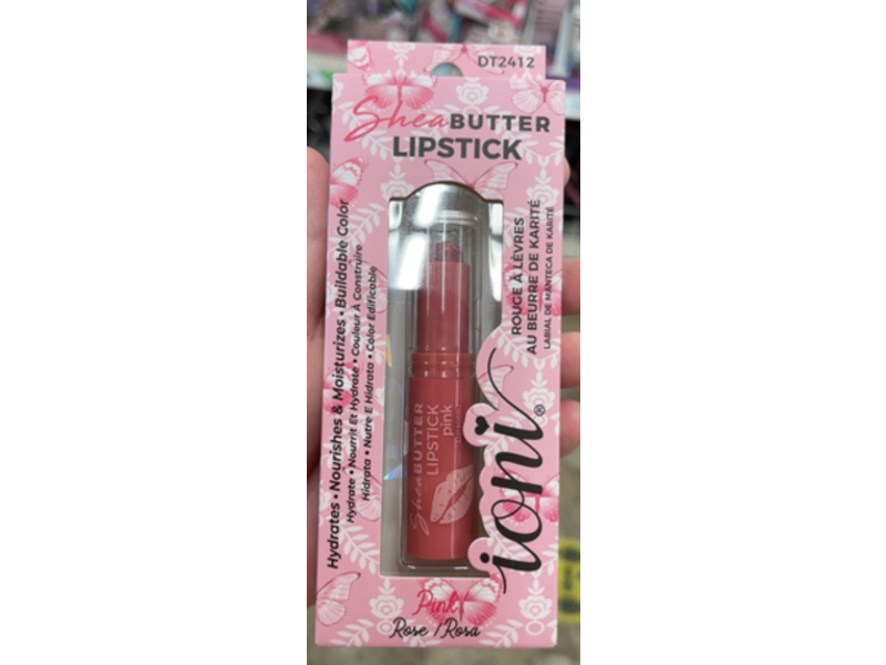 Ionic Cosmetics Shea Butter Lipstick, Pink, 0.13 oz/3.8 g