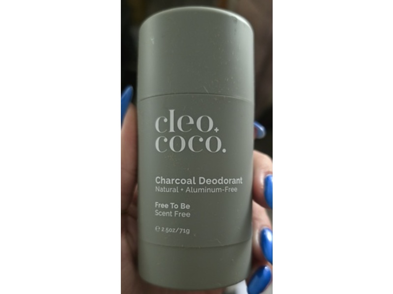 Cleo + Coco Charcoal Deodorant, Scent Free, 2.5 oz/71 g