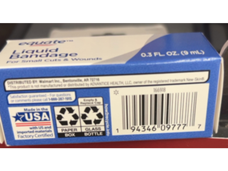 Equate Liquid Bandage, 0.3 fl oz/9 mL