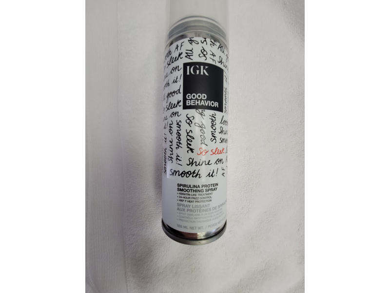 IGK Good Behavior Smoothing Spray, Spirulina Protein, 5.8 oz/186 mL