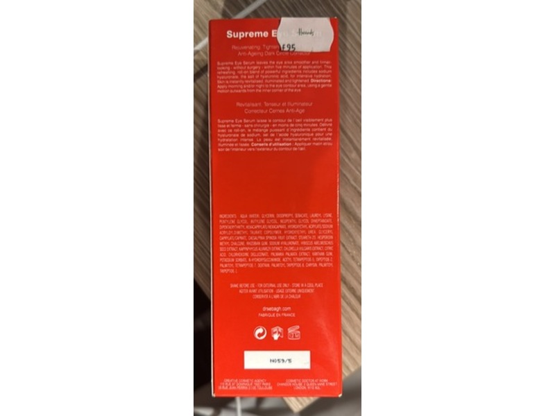 Dr Sebagh Supreme Eye Serum, 0.5 fl oz/15 mL