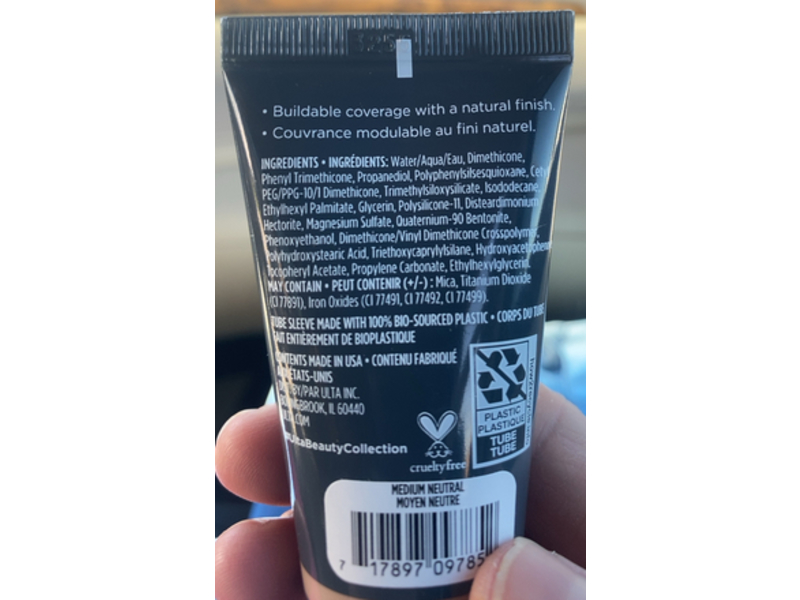 Ulta Beauty Complexion Crush Medium Coverage Foundation, Medium Neutral, 1 fl oz/29 mL