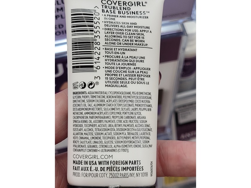 Covergirl TruBlend Base Business Moisturizing Skin Primer, 30 mL/1 fl oz