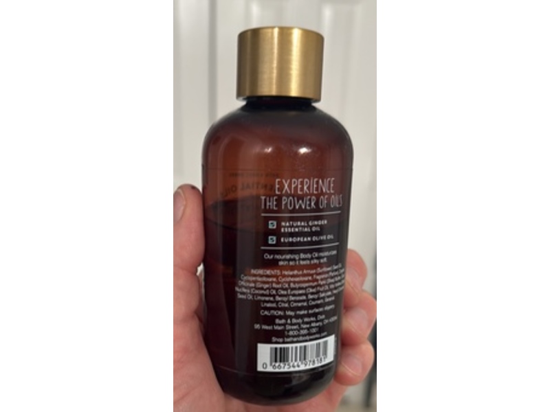 Bath & Body Works Body Oil, Ginger & Cardamom, 6 fl oz/176 mL