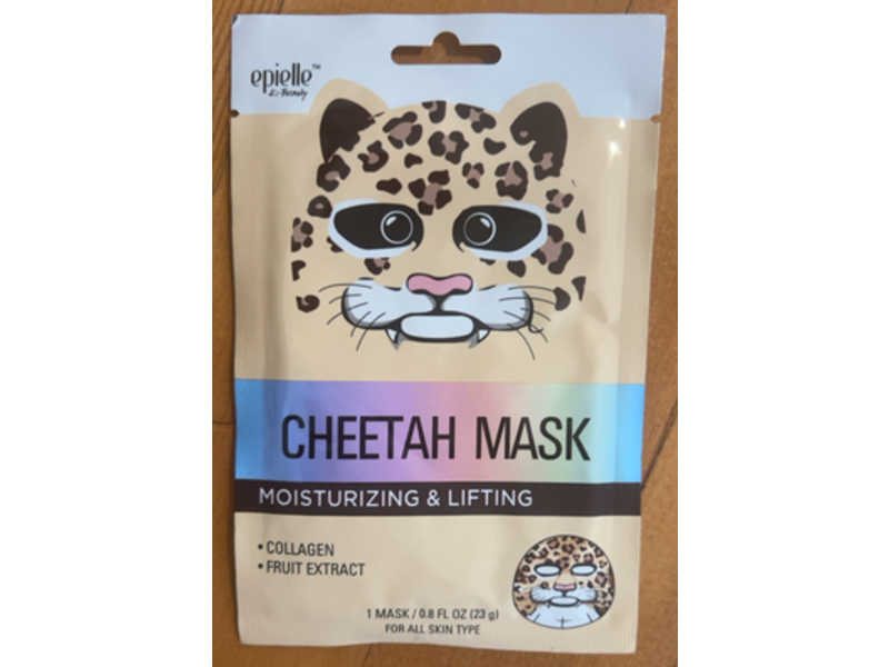 Epielle Cheetah Sheet Mask, Moisturizing & Lifting, 6 Count