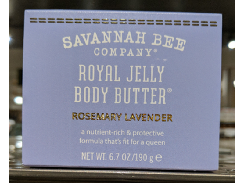 Savannah Bee Company Royal Jelly Body Butter, Rosemary Lavender, 6.7 oz/190 g