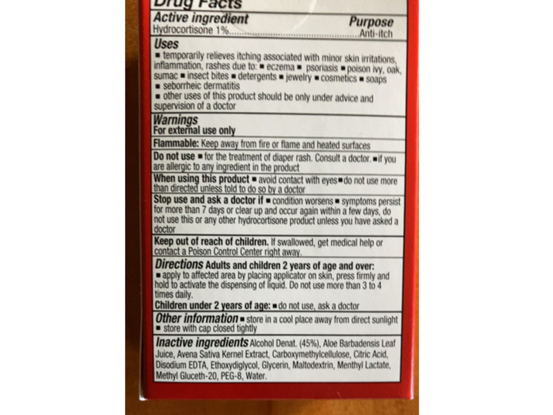 Walgreens Hydrocortisone Fast Itch Relief, Aloe, 1.25 fl oz/36 mL