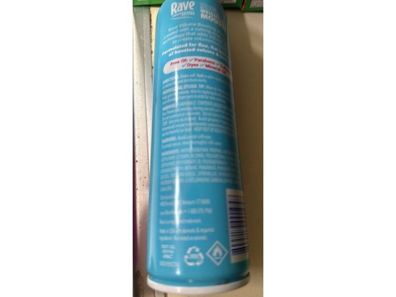 Rave Volume Boosting Weightless Mousse, Unscented, 7 oz/ 198 g