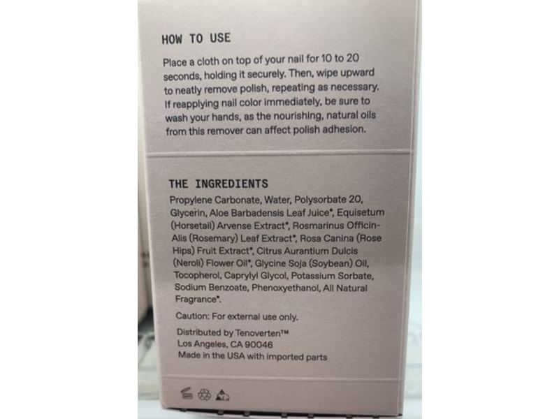 Ten Over Ten The Rose Wipes Polish Remover Cloths, Acetone-Free, 8 Count