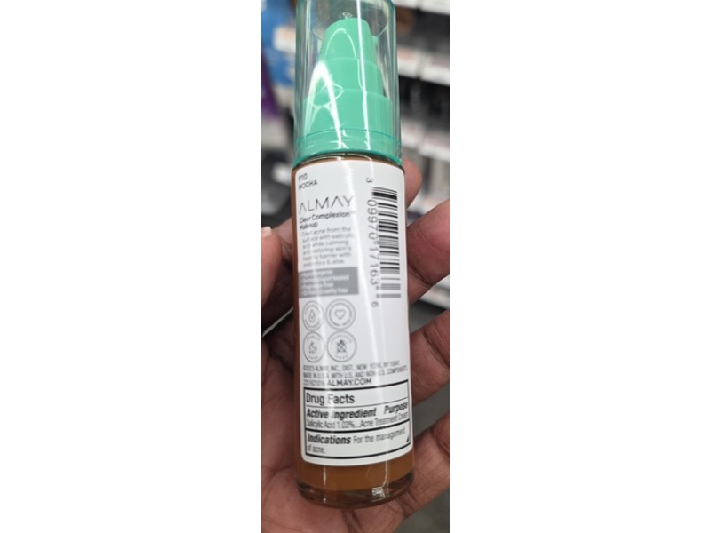 Almay Clear Complexion Makeup, 910 Mocha, 1.0 fl oz/30 mL