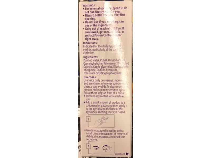 Ivizia Micellar Eyelid Cleanser, 3.3 fl oz/100 mL