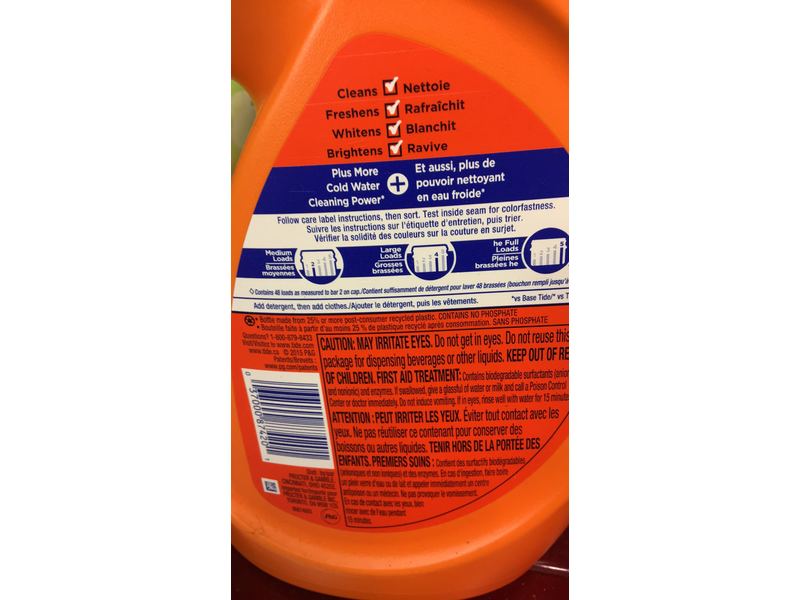 Tide Coldwater Clean High Efficiency Liquid Laundry Detergent, Fresh Scent, 92 oz