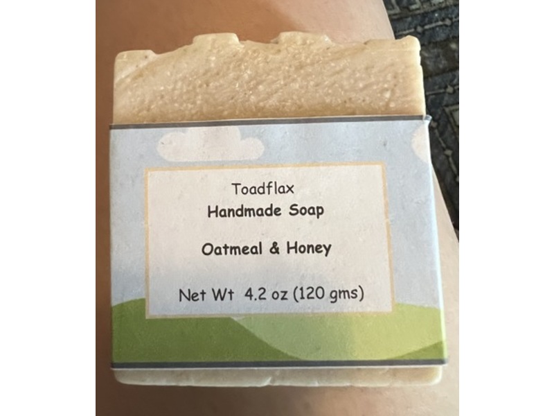 Toadflax Handmade Soap, Oatmeal & Honey, 4.2 oz/120 g