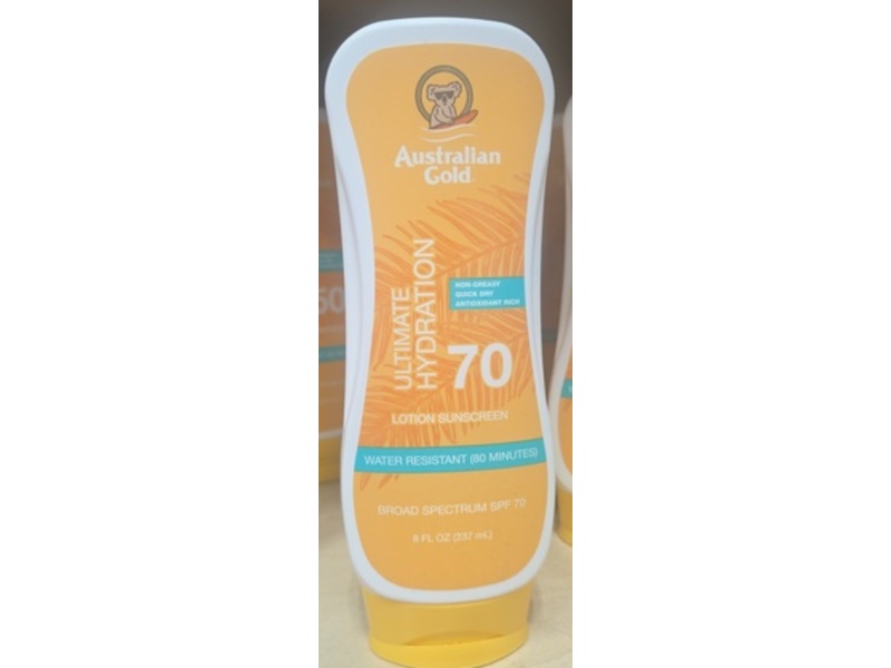 Australian Gold Ultimate Hydration Lotion Sunscreen, SPF 70, 8 fl oz/237 mL
