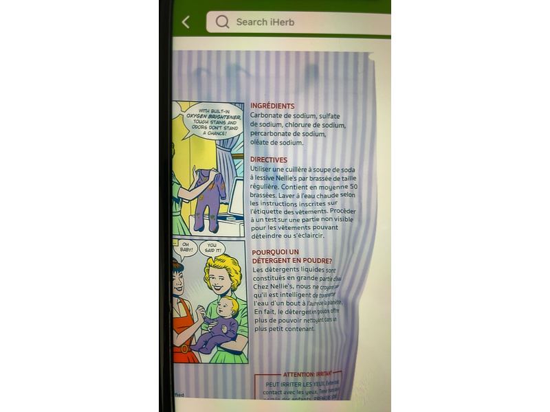 Nellie's Baby Laundry Soda, 50 Loads, 1.6 lbs, 726 g