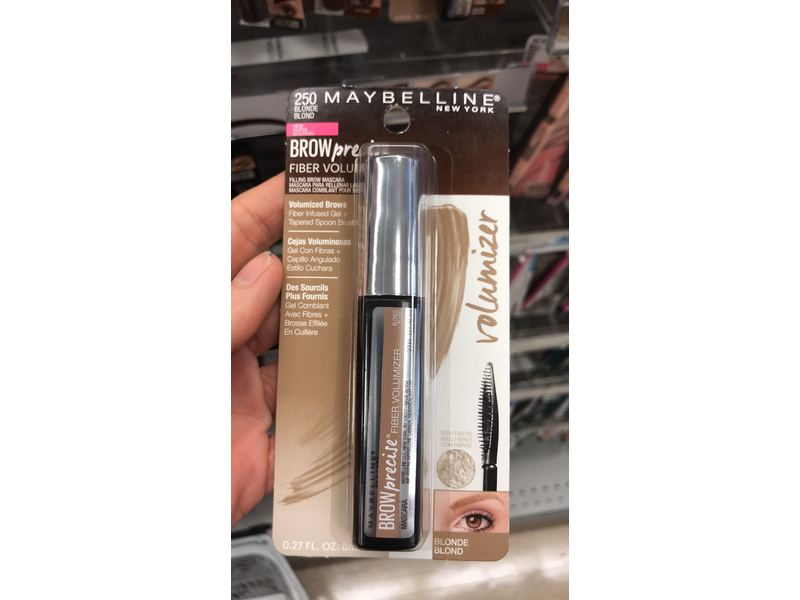 Maybelline Brow Precise Fiber Volumizer Eyebrow Mascara, Blonde, 0.27 fl oz/8 mL