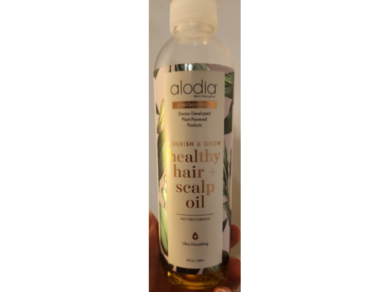 Alodia Healthy Hair + Scalp Oil, Nourish & Grow, Nut Free Formula, 8 fl oz/240 mL