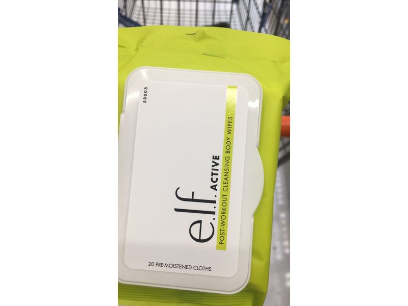 e.l.f. Cosmetics Active Post-Workout Cleansing Body Wipes, 20 Count