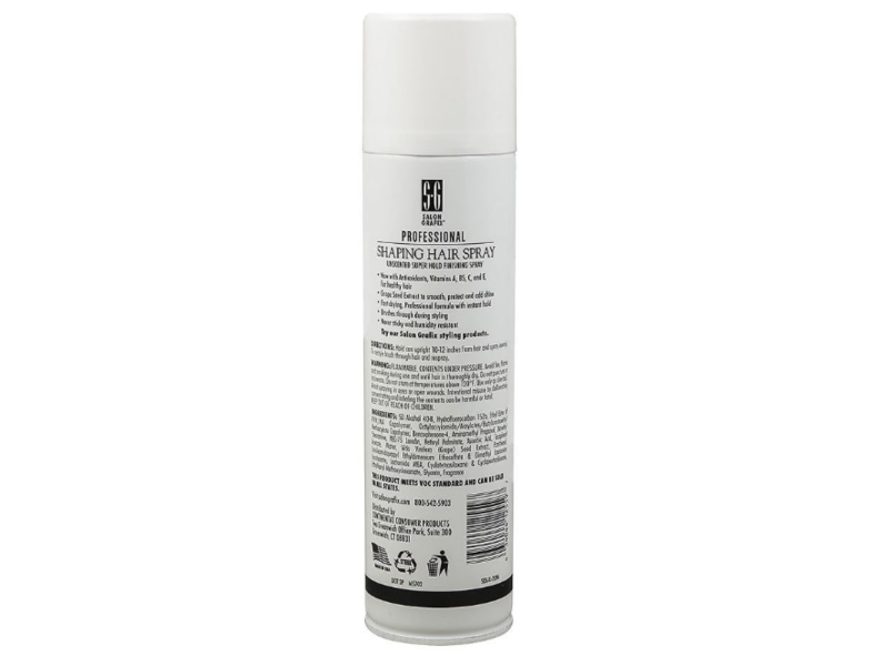 Salon Grafix Professional Shaping Hair Spray, Unscented, 10 fl oz/283 g, Pack Of 2