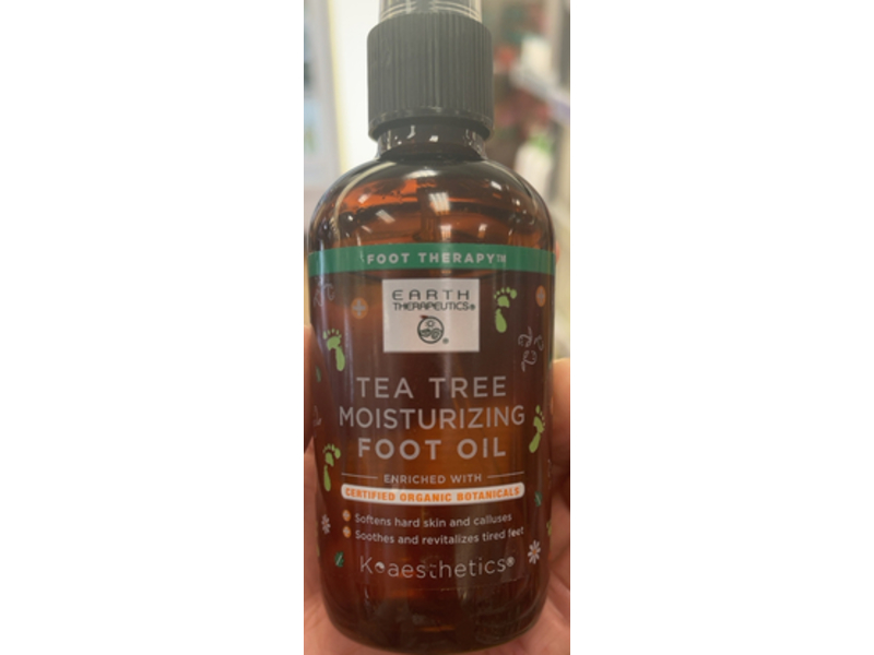 Earth Therapeutics Tea Tree Moisturizing Foot Oil, 3.38 fl oz/100 mL