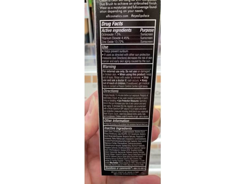 e.l.f. Camo CC Cream, SPF 30, Fair 140, 1.05 oz/30 g