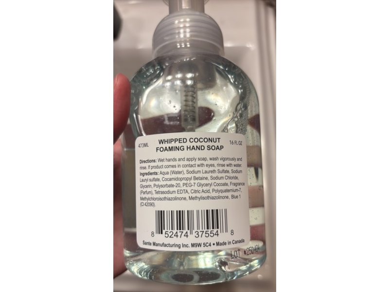 Spa Soap Aromatic Foaming Hand Soap, Whipped Coconut, 16 fl oz/473 mL